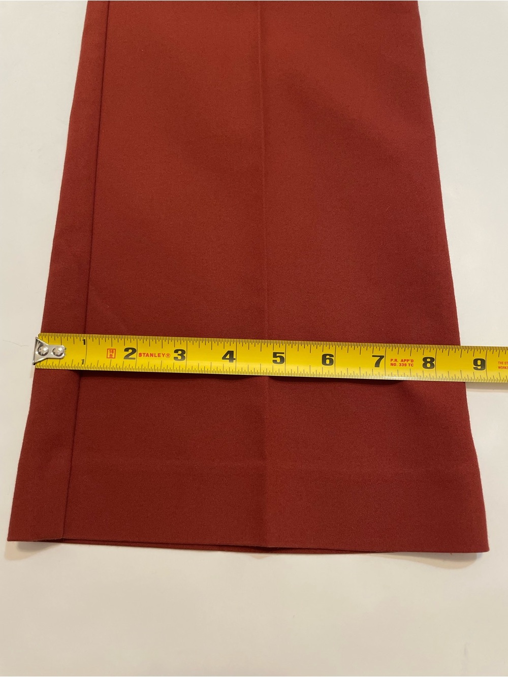 Express Editor Dress Pants Trousers Rust Red Size 12 - Picture 5 of 11